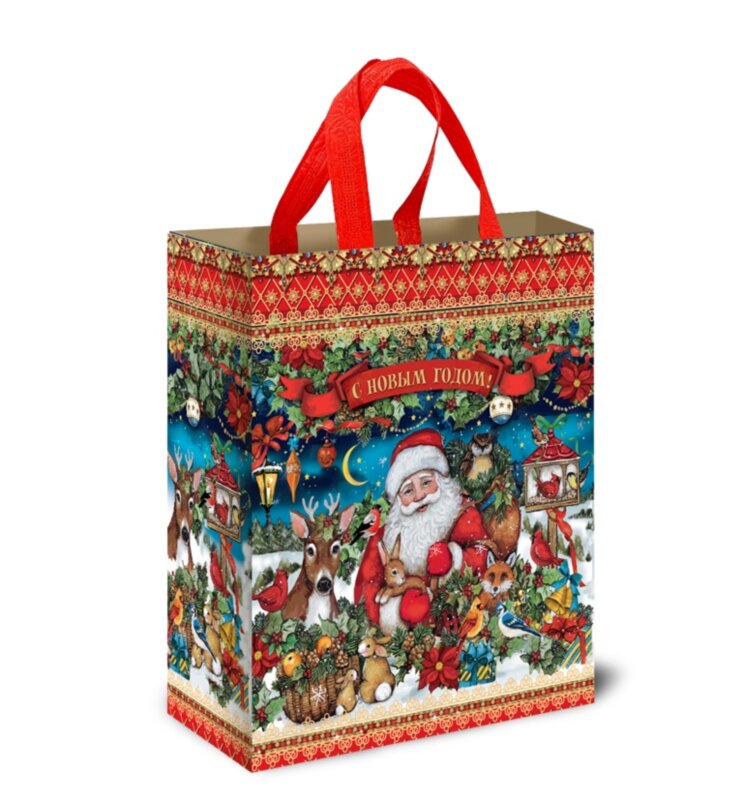 Сумочка на кнопке «Дед и зайцы», В-32 